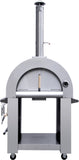 Outdoor Stainless Artisan Wood-Fired Charcoal Pizza Bread Oven BBQ Grill - Stainless Top