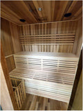 4-6 Person Canadian Red Cedar Wet Dry Traditional Indoor Swedish Steam Sauna SPA 9KW Upgrade 200F Temp
