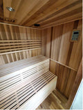 4-6 Person Canadian Red Cedar Wet Dry Traditional Indoor Swedish Steam Sauna SPA 9KW Upgrade 200F Temp