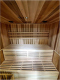 4-6 Person Canadian Red Cedar Wet Dry Traditional Indoor Swedish Steam Sauna SPA 9KW Upgrade 200F Temp