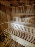 4-6 Person Canadian Red Cedar Wet Dry Traditional Indoor Swedish Steam Sauna SPA 9KW Upgrade 200F Temp