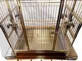 Indoor / Outdoor 39" x 29" x 67" #304 Stainless Steel Dometop Bird / Parrot Cage + Seed Catcher