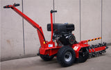 15HP Gas Powered Walk Behind Trencher Digger 24" Depth 27 Tooth