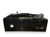 1 Person Hydrotherapy Whirlpool Jetted Massage Bathtub Spa + Heater - SYM636 - Black