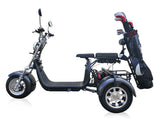2000W Electric 3 Wheel Fat Tire Mobility Scooter Trike Harley Chopper Style (Carbon Fiber Trim)