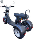 4000W Electric 3 Wheel Fat Tire Chopper Harley Scooter Trike Citycoco Mobility Scooter Carbon Fiber
