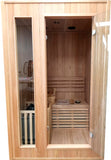 2 Person Canadian Hemlock Traditional Wet / Dry Steam Sauna SPA Indoor - SYM02SS