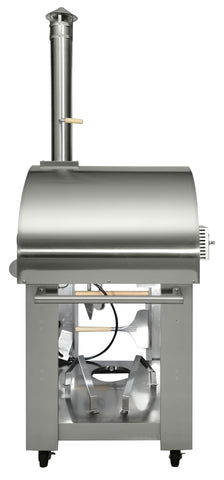 Steel Built-in Propane Pizza Oven in Gray INFOOD