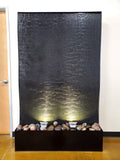 XL Size 79" Tall x 49.5" Waterfall Wall Cascading Floor Water Fountain w/ LED Lights