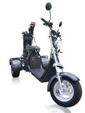 2000W Electric 3 Wheel Fat Tire Mobility Scooter Trike Harley Chopper Style (Carbon Fiber Trim)