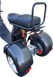 4000W Electric 3 Wheel Fat Tire Chopper Harley Scooter Trike Citycoco Mobility Scooter Carbon Fiber