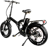 48V 750W Folding Electric Bike Bicycle Off Road Fat Snow Tires EBike 17AH Lithium