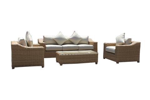Rattan garden furniture ready assembled deals