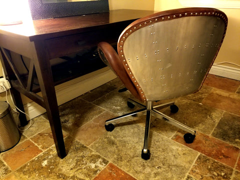 High End Designer Full Leather Aviation Swan Office Chair Aluminum