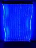 Large 4x6 Curved Full Color LED Bubble Wall Panel Floor Standing Water Fountain
