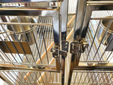 Indoor / Outdoor 39" x 29" x 67" #304 Stainless Steel Dometop Bird / Parrot Cage + Seed Catcher