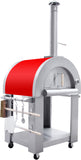 Outdoor Stainless Artisan Wood Fired Charcoal Pizza Bread Oven BBQ Grill RED Enamel Upgrade