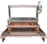 Built In Stainless Steel Outdoor Charcoal BBQ Parrilla Santa Maria / Argentine Grill Spit