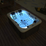 3 Person Outdoor Hydrotherapy Bathtub Hot Bath Tub Whirlpool SPA SYM6016 - 51 Jets + 23 LED Lights