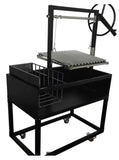 Drop-In Argentine / Santa Maria Charcoal Wood Fired BBQ Grill Parilla w/ Side Brasero
