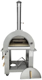 Dual Fuel Wood Fired Propane Gas Charcoal Stainless Steel Pizza Oven Grill + Cover