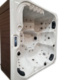 6 Person Outdoor Hot Tub SPA - 5 Seats + 1 Lounger -  Balboa Upgrade Ozone White Marble Acrylic