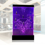 48" x 79" Tall Programmable Full Color LED Lighting Bubble Wall Fountain Floor Panel Display SHELF