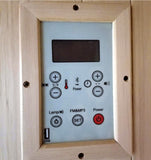 2 Person Canadian Hemlock Traditional Wet / Dry Steam Indoor Sauna w/ Harvia 6KW Upgrade Reaches 200F Degrees