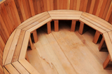 6' Canadian Redwood Cedar Outdoor Wood-Fired Hot Tub Sauna Spa Wood Bathtub Bath Tub