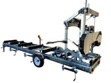 31" Capacity Portable Sawmill Upgraded Gas Kohler 14HP Engine Electric Start Band Saw  EXTENDED TRAILER PACKAGE