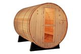 6' Ft 4 Person Barrel Sauna Canadian Outdoor Pine Wood Wet / Dry Steam Spa  9KW HEATER UPGRADE