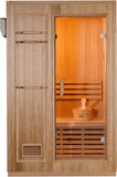 1-2 Person Hemlock Swedish Wet Dry Traditional Steam Sauna SPA + 4.5KW Upgrade 200F Temps Detox