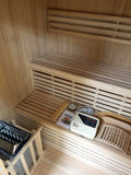 Large 4+ Person Stadium Seating Canadian Hemlock Wet Dry Traditional Swedish Steam Sauna Spa