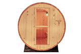 6' Barrel Sauna Canadian Outdoor Pine Wood Wet / Dry Steam Spa 220V with 9KW HEATER UPGRADE - 4 Person