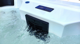 8 Person Outdoor Hot Tub SPA with Insulated Cover + Stairs Bluetooth Sound System USB Ozone