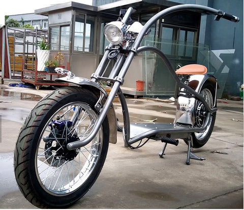 Fat Chopper 60V Electric Fat Tire Scooter Chopper / Harley Design Beach Cruiser Bi ...