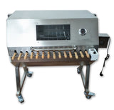 New Stainless Steel Charcoal / Wood Live Fire Grill Spit Pig Roaster w/ Rotisserie + Kabob Package