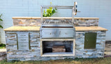 Built In Stainless Steel Outdoor Charcoal BBQ Parrilla Santa Maria / Argentine Grill Spit