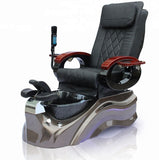 Salon Shiatsu Massage Pedicure Foot Spa Chair w/ Pipeless Tub Basin Tub (BLACK CHAIR)