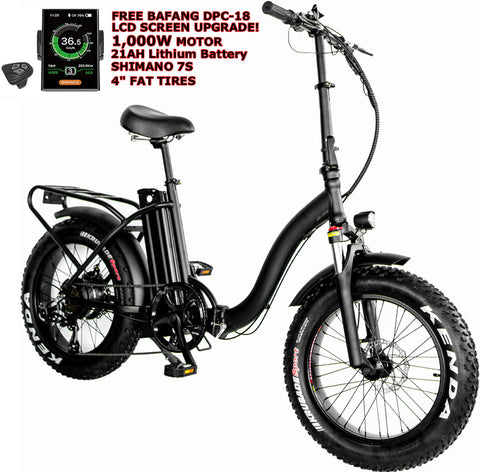 1000W Folding Electric Bike Fat Tire Electric Mountain Bike Bicycle 20 –  SDI Factory Direct Wholesale