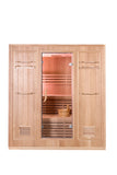 Large 4+ Person Stadium Seating Canadian Hemlock Wet Dry Traditional Swedish Steam Sauna Spa