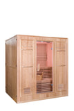 Large 4+ Person Stadium Seating Canadian Hemlock Wet Dry Traditional Swedish Steam Sauna Spa