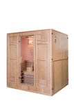 Large 4+ Person Stadium Seating Canadian Hemlock Wet Dry Traditional Swedish Steam Sauna Spa