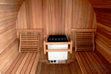 6' Barrel Sauna Canadian Outdoor Pine Wood Wet / Dry Spa 220V with 9KW HEATER UPGRADE - 4-6 Person
