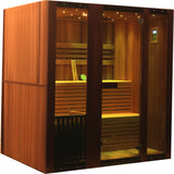 4-6 Person Canadian Red Cedar Wet Dry Traditional Indoor Swedish Steam Sauna SPA 9KW Upgrade 200F Temp