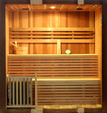 4-6 Person Canadian Red Cedar Wet Dry Traditional Indoor Swedish Steam Sauna SPA 9KW Upgrade 200F Temp