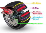 48V Wide Wheel Electric Fat Tire Kick Scooter 500W 800W Max 10.4AH Lithium - Single Motor