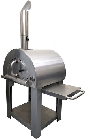 NEW Fully Assembled Stainless Steel Artisan Outdoor Wood Fired Pizza Oven BBQ Grill + Accessories