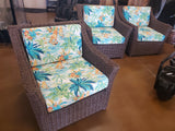NEW Custom Tommy Bahama Full Round Weave Outdoor Deep Seating Wicker Patio Furniture Chairs