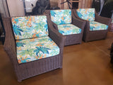 NEW Custom Tommy Bahama Full Round Weave Outdoor Deep Seating Wicker Patio Furniture Chairs